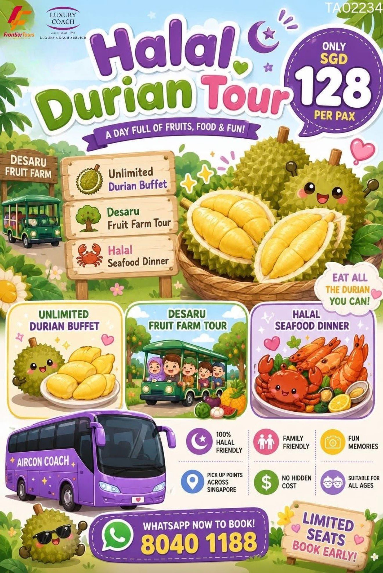  HALAL DESARU +DURIAN TOUR
