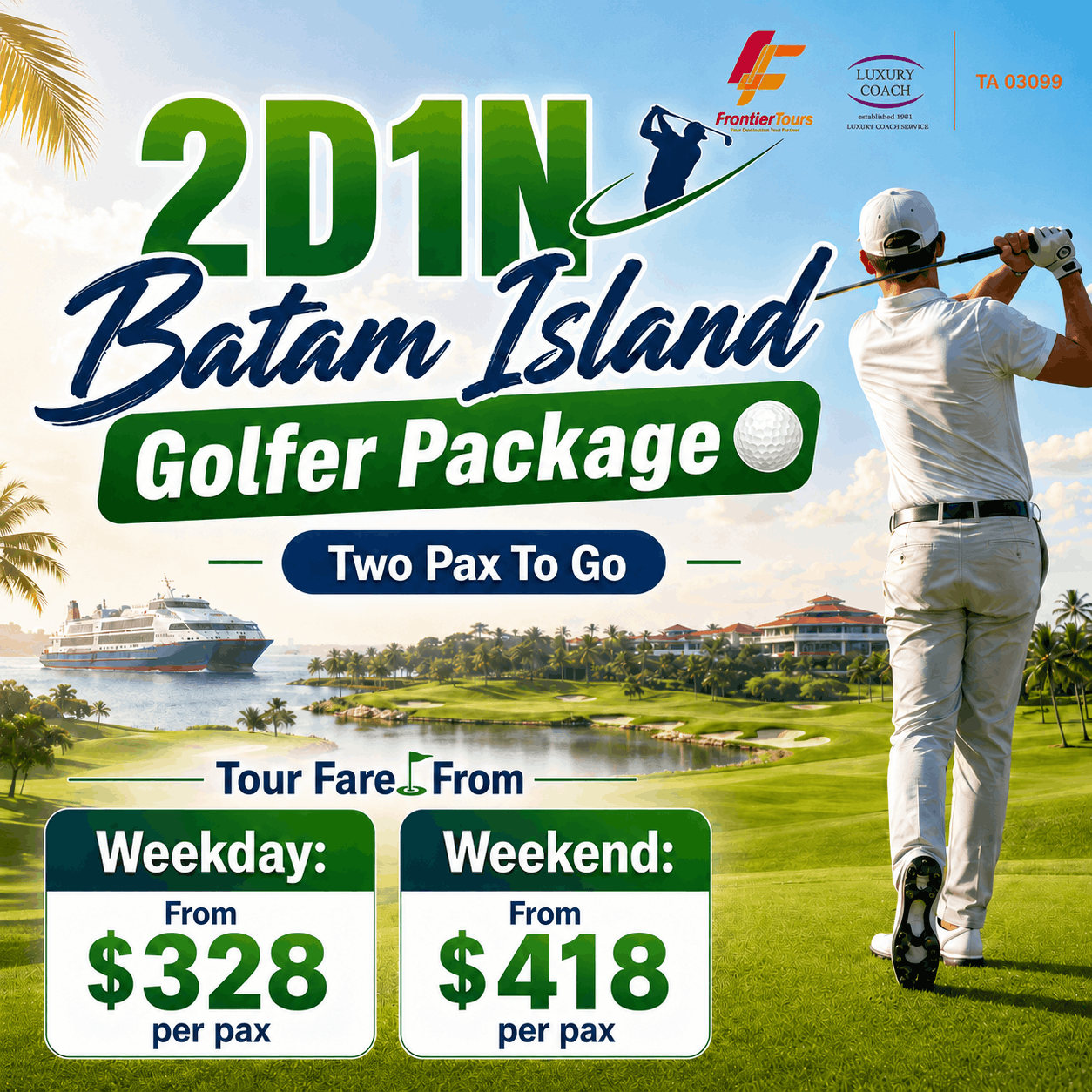 Batam 2D1N  Island Golfer Package